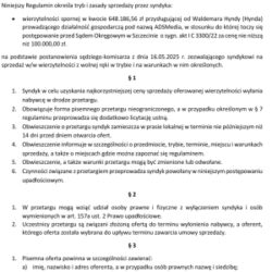 Sprzedaż wierzytelności - przetarg 26.09.2025 g.14:00