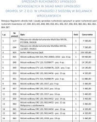 Przetarg ruchomości SORTER AMI, elektryczne wózki widłowe, Multibox MX 06 – 13.01.2026 g.15:45
