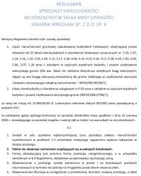Pakiet nieruchomości Gwarna Wrocław - przetarg 12 sierpnia 2026